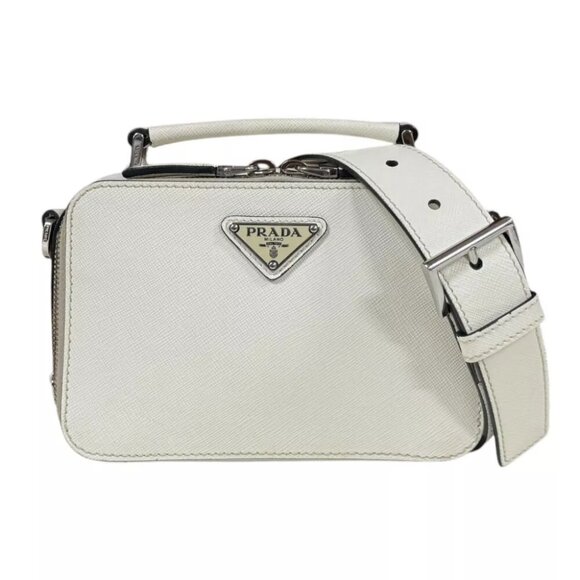 PRADA Shoulder Bag Cross Body leather 2way Safiano used - Picture 1 of 12